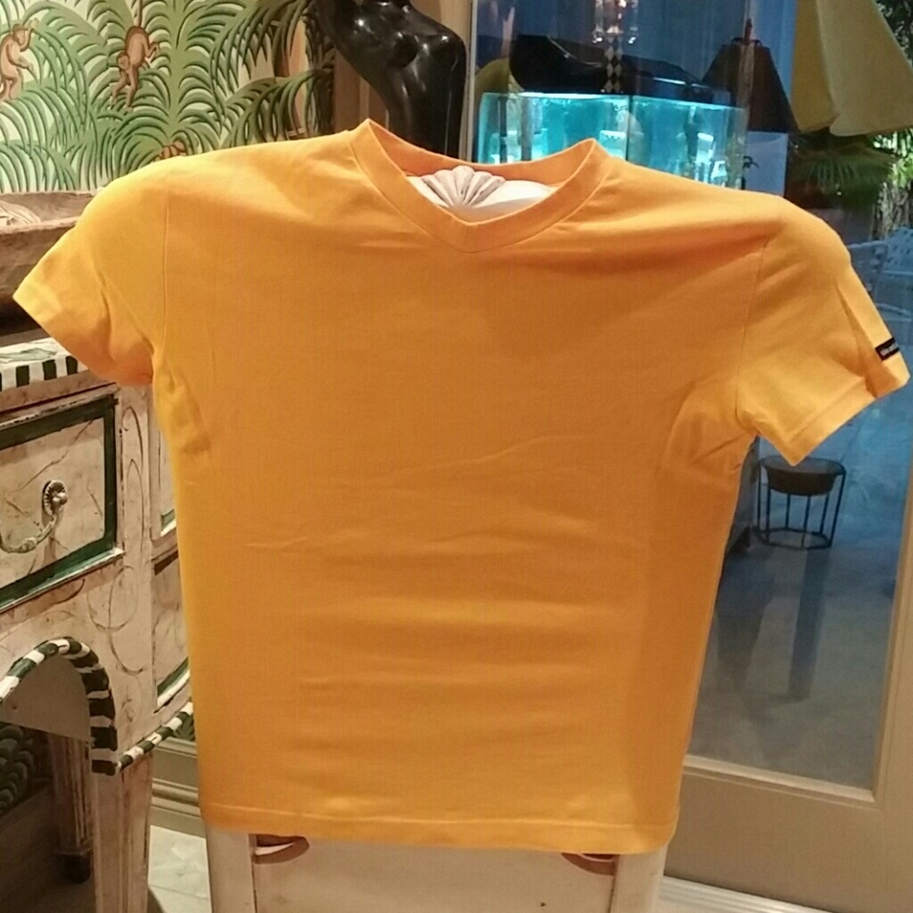 V Neck cap sleeve muscle tee